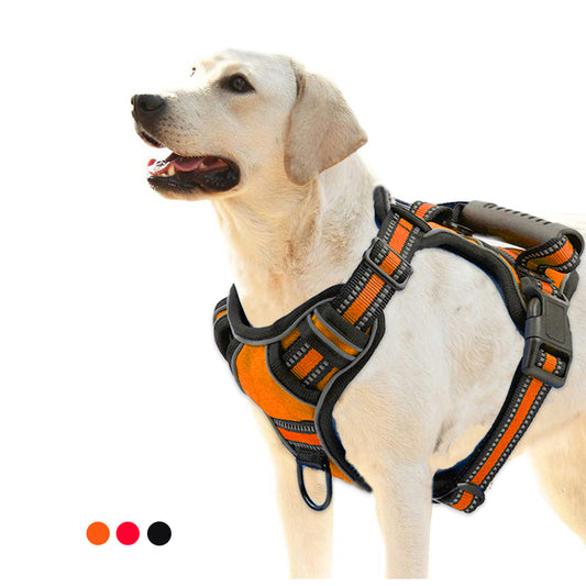 Dog Harness No Pull Breathable Reflective Pet Harness Vest - Furry Babiez 