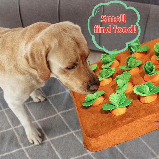 Pet Dog Toys Carrot Plush Toy Vegetable Chew Toy For Dogs Snuffle Mat For Dogs Cats Durable Chew Puppy Toy Dogs Accessories - Furry Babiez 